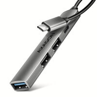 HUB USB AXAGON HUE-STC 1x USB-A 5Gbps + 2x USB-A + 1x USB-C, cable USB-C 12 cm