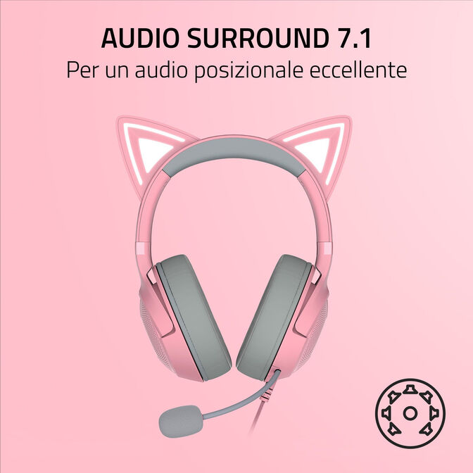Auriculares Razer Kraken Kitty V2 Quartz Ed. image number 2