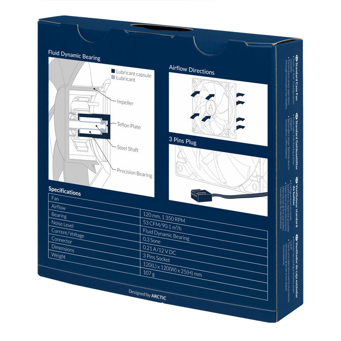 Ventilador Arctic F12 120mm - Negro image number 3
