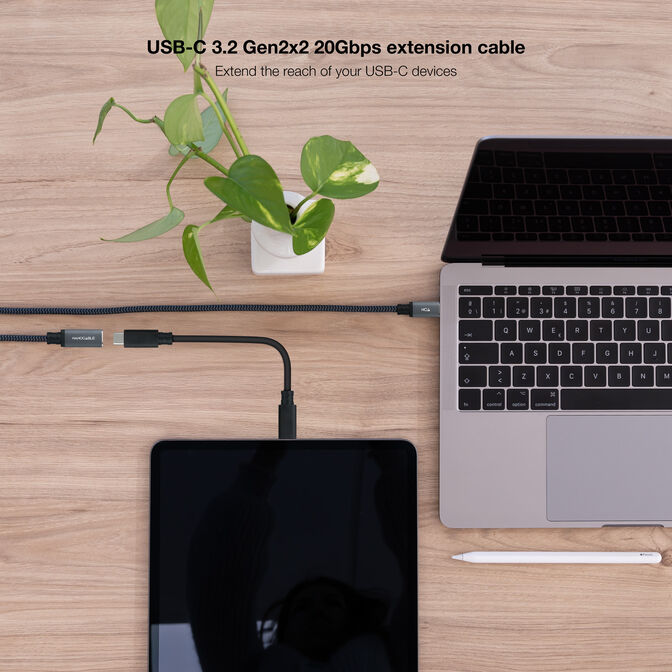 Cable USB 3.2 Gen2x2 Nanocable 100W 4K/60Hz USB-C M/F 1.5 M image number 4