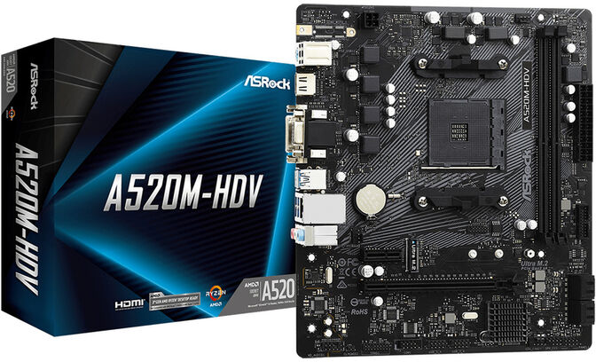 Placa Base ASRock A520M-HDV image number 0