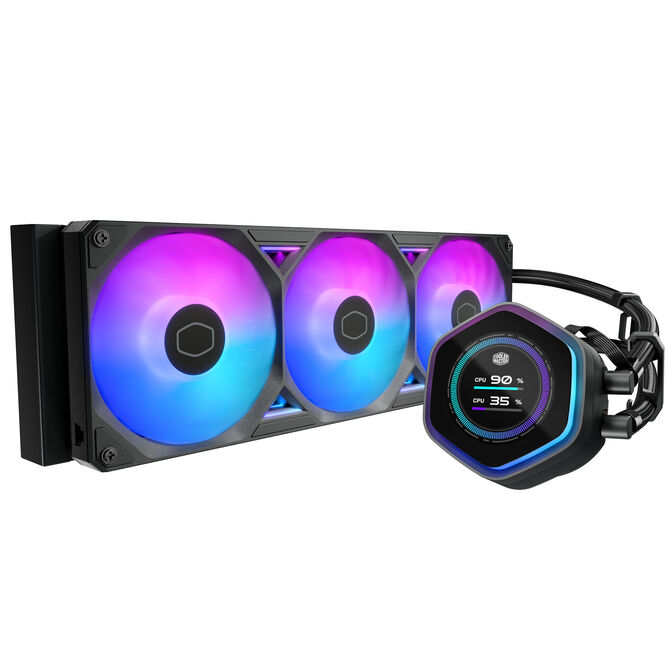 Refrigeraci&oacute;n L&iacute;quida CPU Cooler Master MasterLiquid ATMOS II LCD ARGB 360mm Negro image number 1