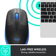 Rat&oacute;n Logitech M190 1000DPI Wireless Azul image number null