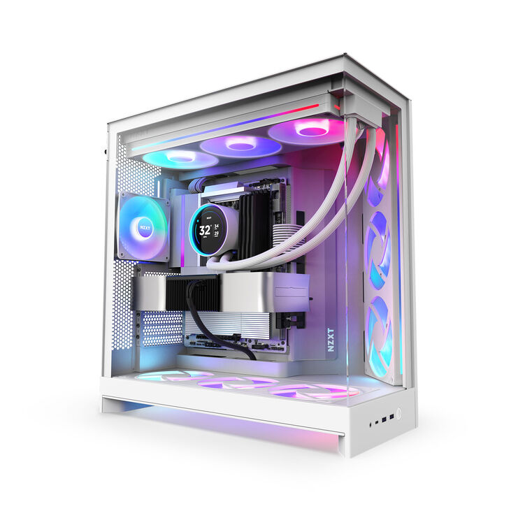 Caixa E-ATX NZXT H9 Flow RGB Blanca (2025) Cristal Templado image number 2