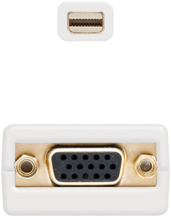 Adaptador NanoCable Mini DisplayPort M para VGA F 15 CM Blanco image number 1