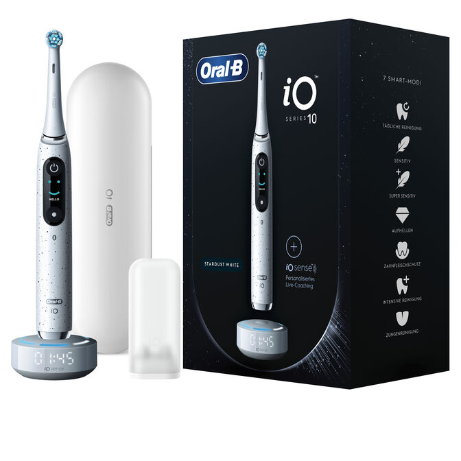 Cepillo de Dientes El&eacute;ctrico Oral-B iO Series 10 Stardust White image number 0