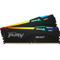 Kingston Kit 32GB (2 x 16GB) DDR5 5200MHz FURY Beast RGB Negro 1R CL36