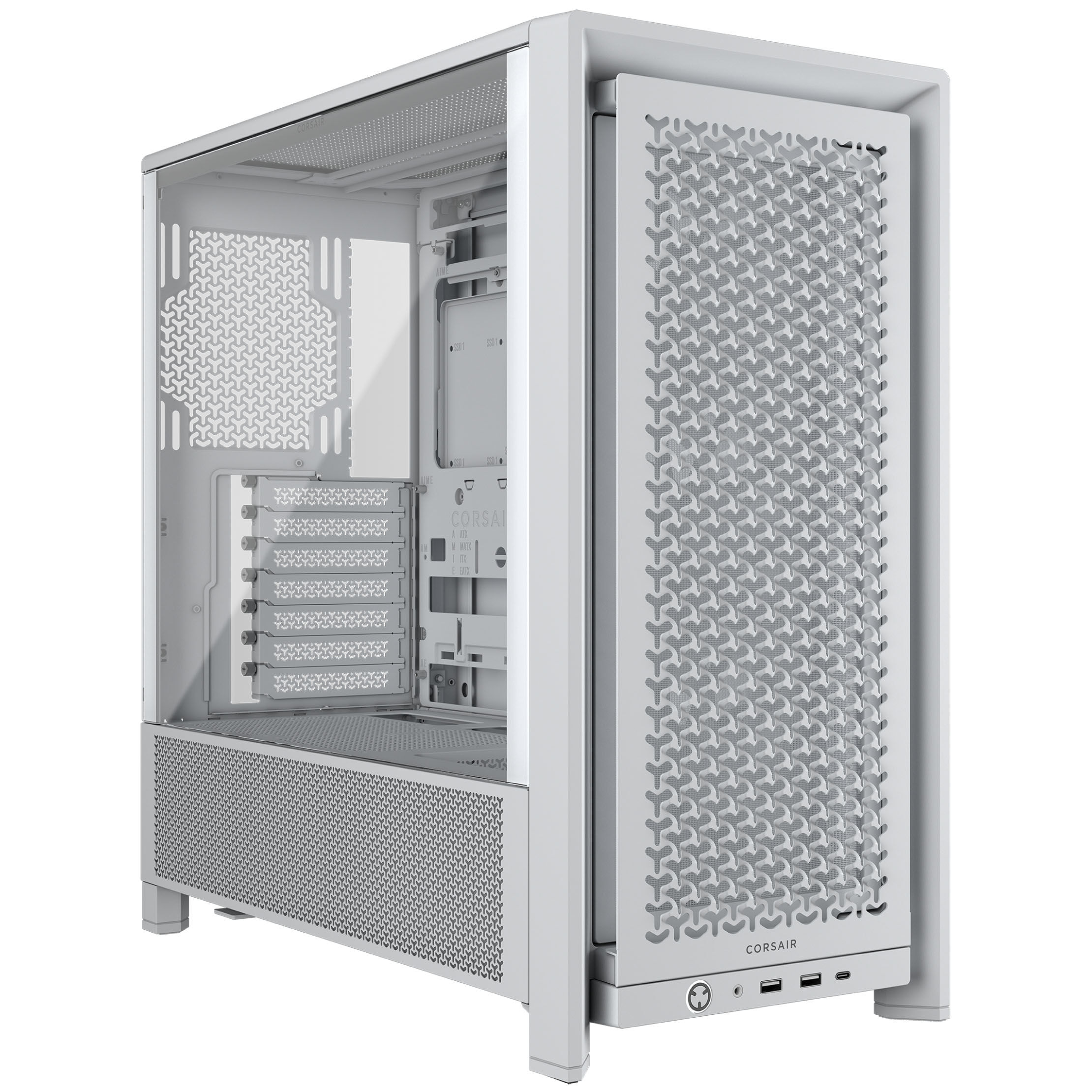 Torre E-ATX Corsair 4000D RS Blanco Cristal Templado