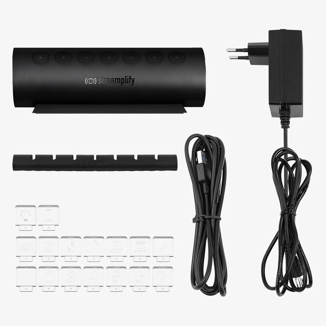 HUB Streamplify CTRL 7 Slot, RGB, 12V, EU - Negro image number 1