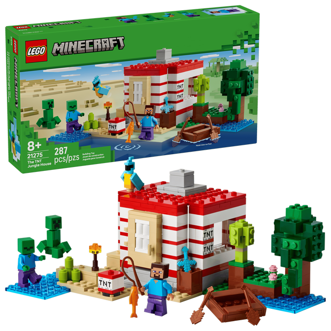 LEGO Minecraft: La Casa-TNT de la Jungla, 287 Piezas (21275) image number 0