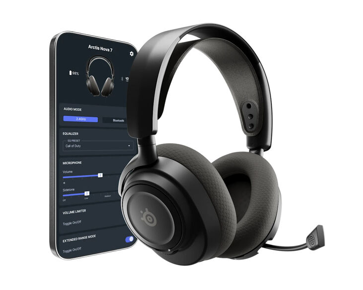 Auriculares SteelSeries Arctis Nova 7 Gen 2 Wireless/Bluetooth Preto image number 1