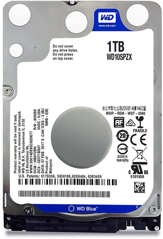 Disco 2.5" Western Digital Blue 1TB 5400rpm 128MB SATA III image number 0