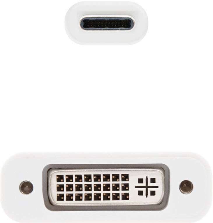 Adaptador NanoCable USB-C M para DVI-D F 15 CM Blanco image number 1