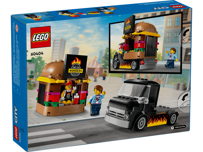 LEGO City: Hamburgueser&iacute;a sobre Ruedas, 194 Piezas (60404) image number 1
