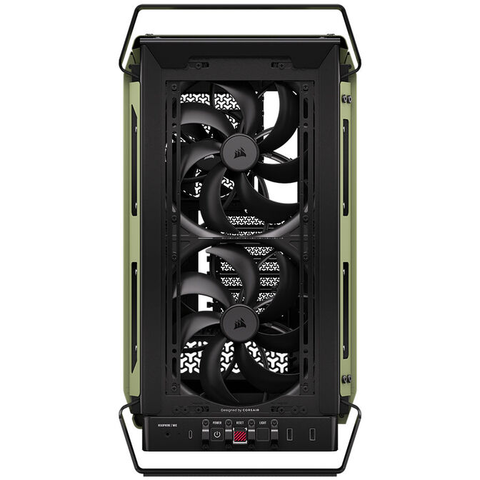 Torre E-ATX Corsair WARTHOG RS Perfomance Mil Green Cristal Templado image number 9