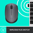 Rat&oacute;n Logitech M170 Wireless Gris/Negro image number null