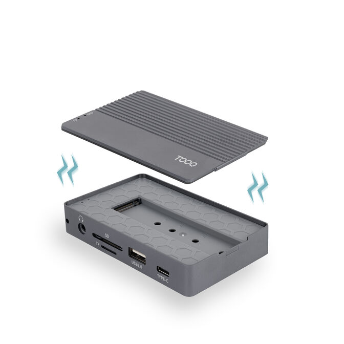 Caja SSD com HUB Tooq TQE-2242G M.2 NGFF/NVMe USB3.2 Gen 2 image number 2