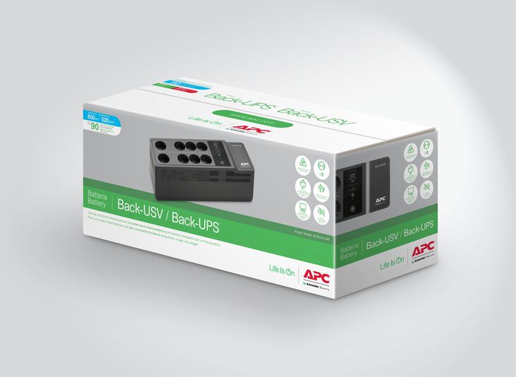 UPS APC Off-line Back-UPS 850VA/520W Schuko image number 6