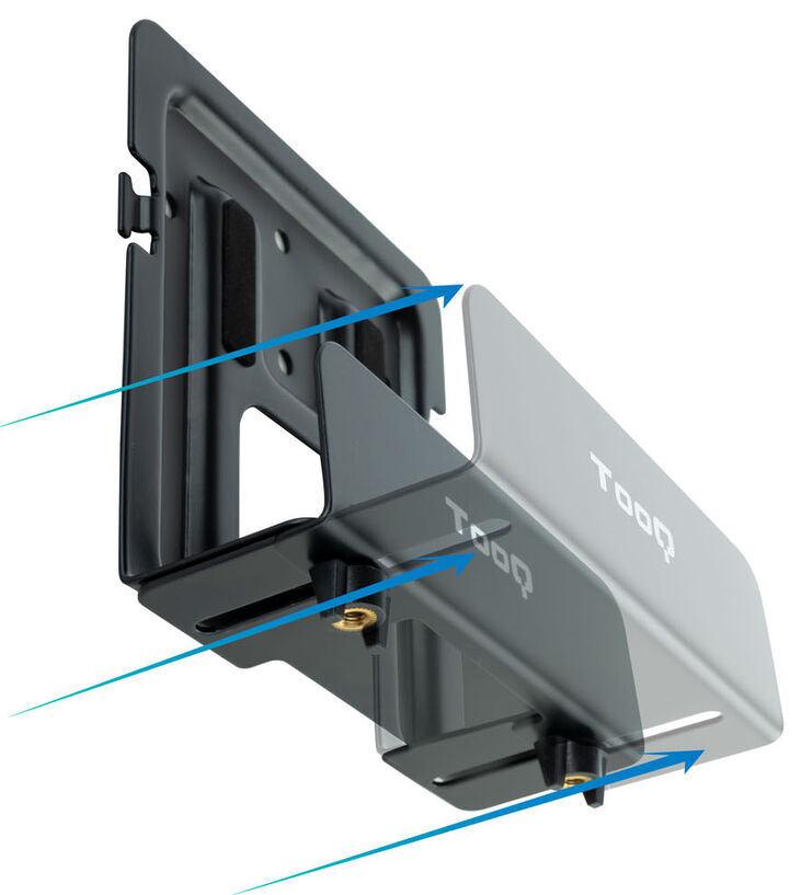 Soporte de Pared Universal Tooq para Router / Mini-PC Negro image number 2