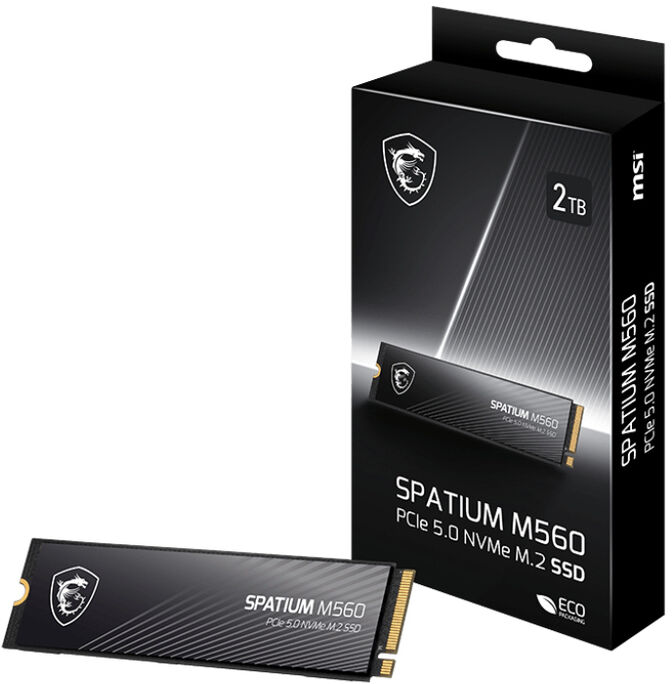 SSD MSI SPATIUM M560 2TB Gen5 M.2 NVMe (10300/8700MB/s) image number 4