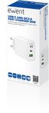 Cargador Ewent USB-C/USB-A 30W QC 3.0 Blanco image number null