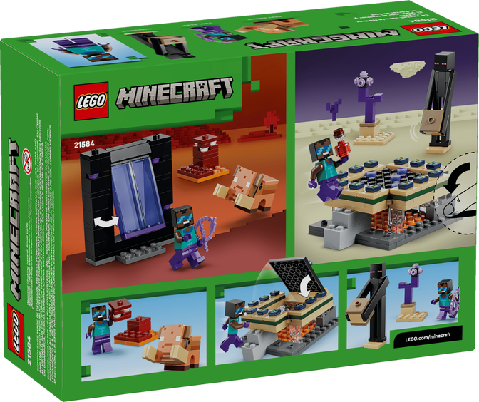 LEGO Minecraft: Viaje al Nether y Portal del End, 192 Piezas (21584) image number 1