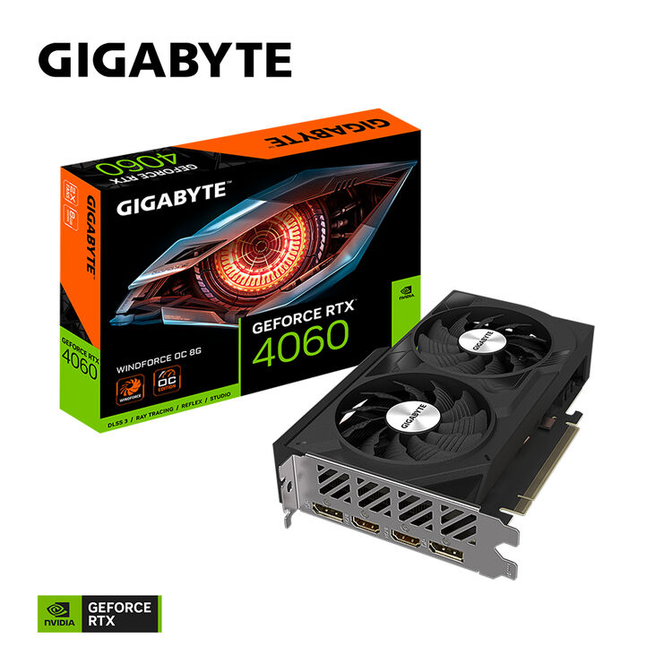 GIGABYTE GeForce RTX 4060 WINDFORCE OC 8G NVIDIA 8 GB GDDR6 image number 1