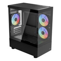 Caja Micro-ATX Aerocool Viewport Mini Vidrio Templado Negro