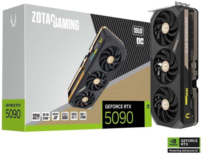 Tarjeta Gr&aacute;fica ZOTAC GeForce&reg; RTX 5090 Solid OC 32GB GDDR7 DLSS4 image number 0