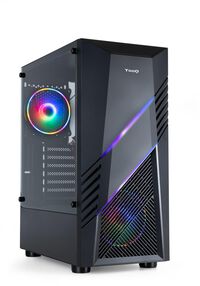 Caja ATX Tooq BIOHAZARD RGB c/ VidrioTemplado Negra