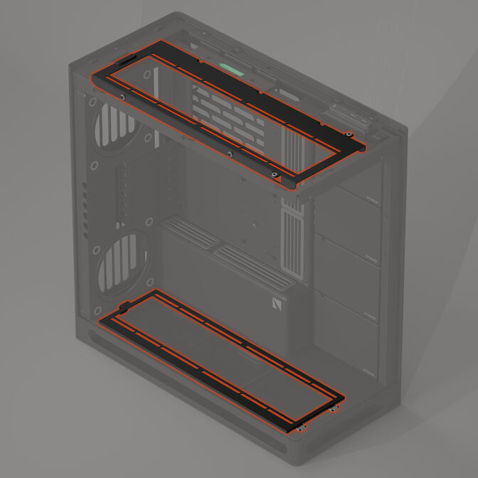 Soporte de Montaje de Radiador de 360 ??mm - HAVN HS 420 Negro image number 3