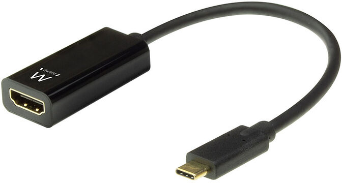 Cable Conversor Ewent USB C Macho para HDMI 4K Negro image number 0