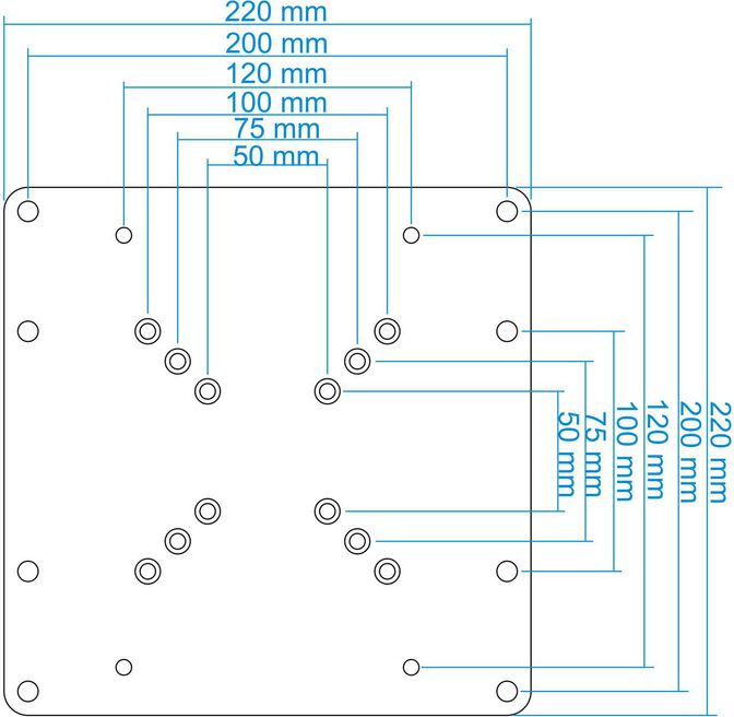 Adaptador Vesa Tooq 200x200 23" a 42" Max. 30Kg Negro image number 6