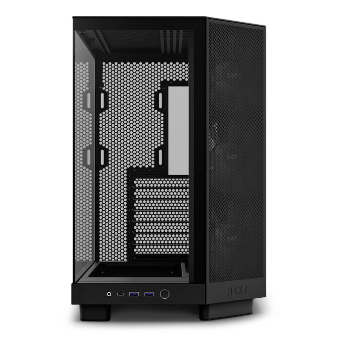 Torre ATX NZXT H6 Flow RGB Negro Cristal Templado image number 3