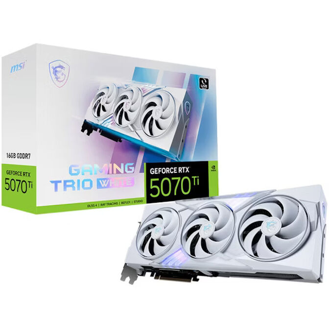 Gr&aacute;fica MSI GeForce&reg; RTX 5070 Ti GAMING TRIO WHITE 16GB GDDR7 DLSS4 Bonus