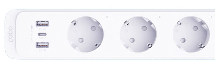 Regleta Inteligente TP-Link Tapo P300 Wi-Fi 3 Tomas + 2xUSB-A QC3.0 + USB-C PD 18W image number 2