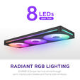 Ventilador NZXT F360 RGB Core Single-Frame Negras - Triplo Ventilador 120mm ( 360mm ) image number null