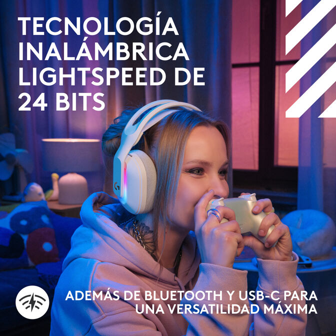 Auriculares Logitech Astro A20 X Lightspeed Wireless/Bluetooth Blanco image number 19
