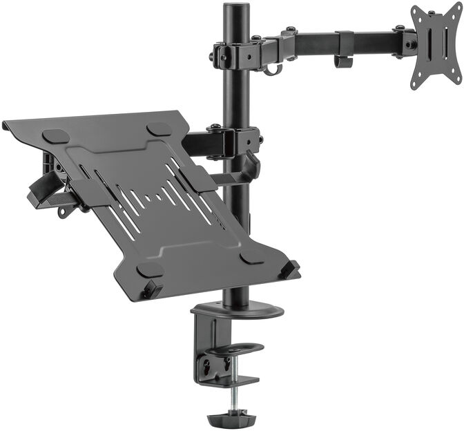 Soporte de Monitor + Port&aacute;til Ewent EW1519 Desk Mounting 13" - 32" Articulado Negro image number 1