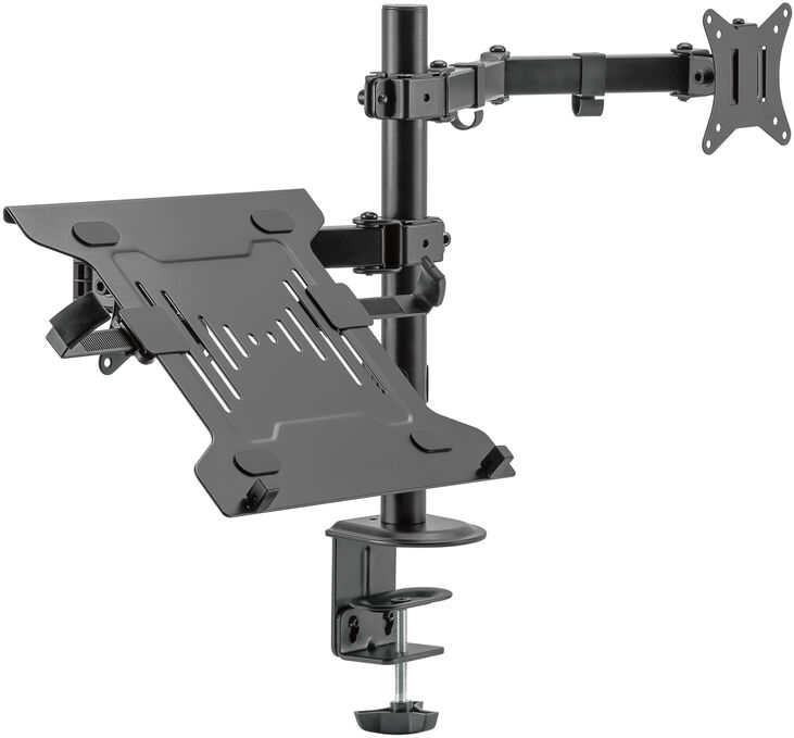 Soporte de Monitor + Portátil Ewent EW1519 Desk Mounting 13" - 32" Articulado Negro image number 1
