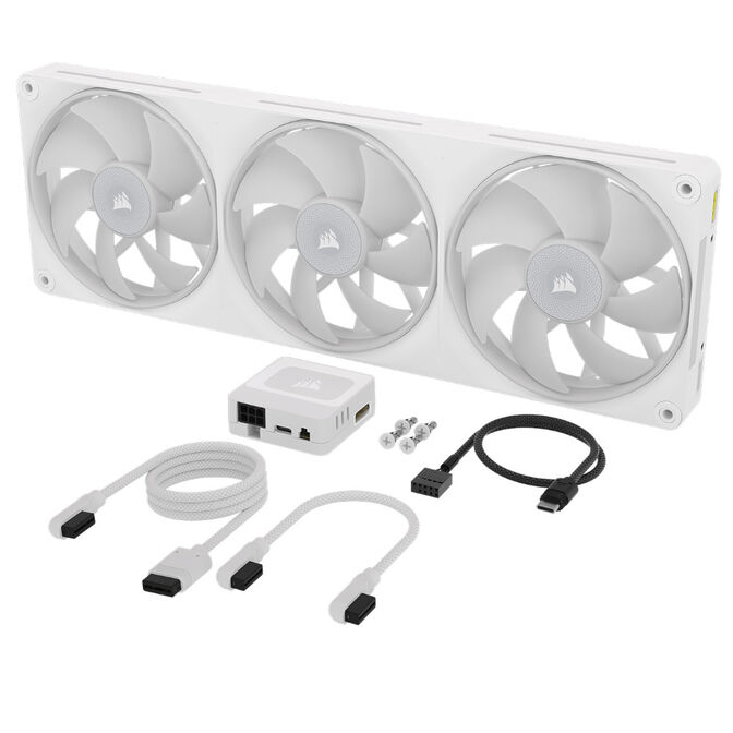 Ventilador Corsair iCUE Link LX360 RGB PWM Blanca 120mm (Pack 3) image number 4