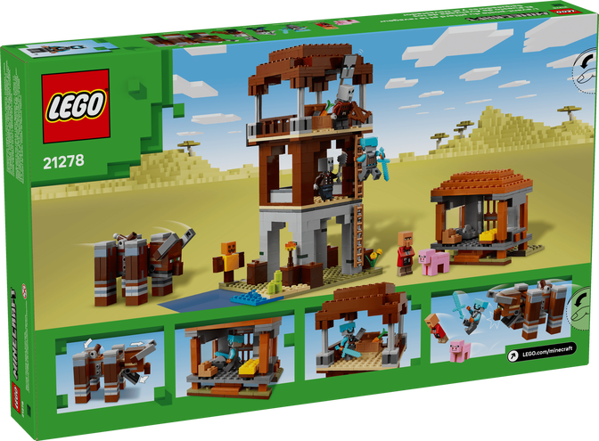 LEGO Minecraft: El Puesto de Avanzada del Saqueador y el Devastador, 665 Piezas (21278) image number 1