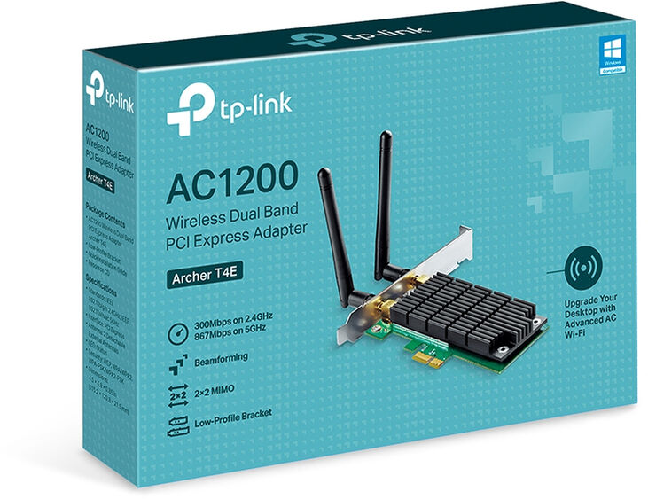 Tarjeta de Red TP-Link PCI Express Archer T4E Wi-Fi AC1200 Wireless Dual Band image number 2