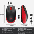 Rat&oacute;n Logitech M190 1000DPI Wireless Rojo image number null