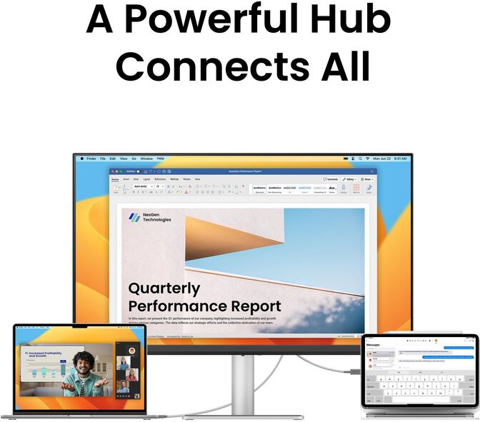 Monitor BenQ MacBook 31.5" MA320U IPS 4K 60Hz P3 MacBook Pro e MacBook Air USB-C (90W) Display HDR600 image number 6