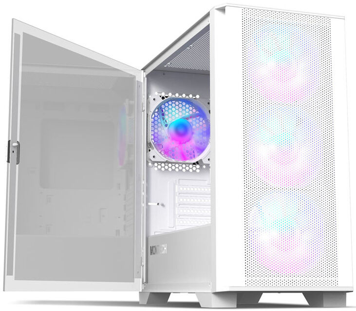 Caja Micro-ATX Montech AIR 100 ARGB Vidrio Templado Blanco image number 1