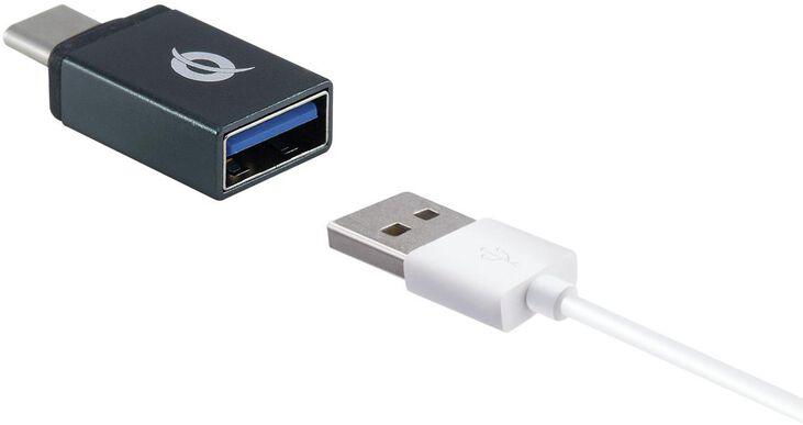 Adaptador Conceptronic USB-C Macho > USB-A Hembra + USB-C > MicroUSB Negro image number 1