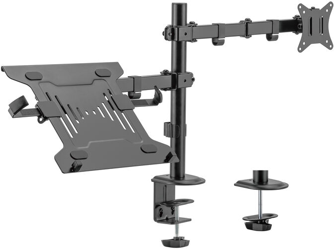 Soporte de Monitor + Port&aacute;til Ewent EW1519 Desk Mounting 13" - 32" Articulado Negro image number 0