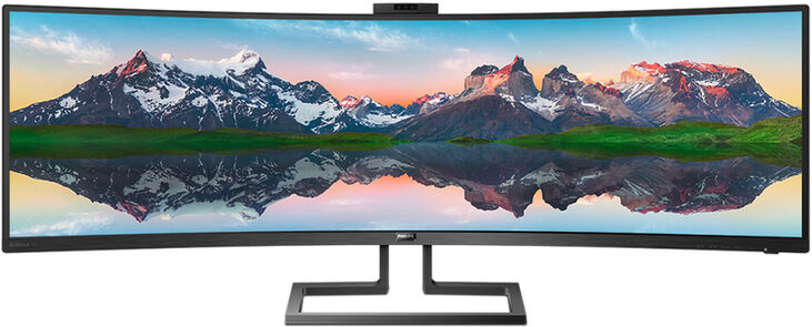 Monitor Curvo Philips 49" 499P9H VA Dual QHD 70Hz 5ms USB-C (65W) WebCam image number 1