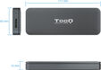Caja Externa SSD Tooq M.2 NGFF - USB 3.1 Gen 1 Gris image number null